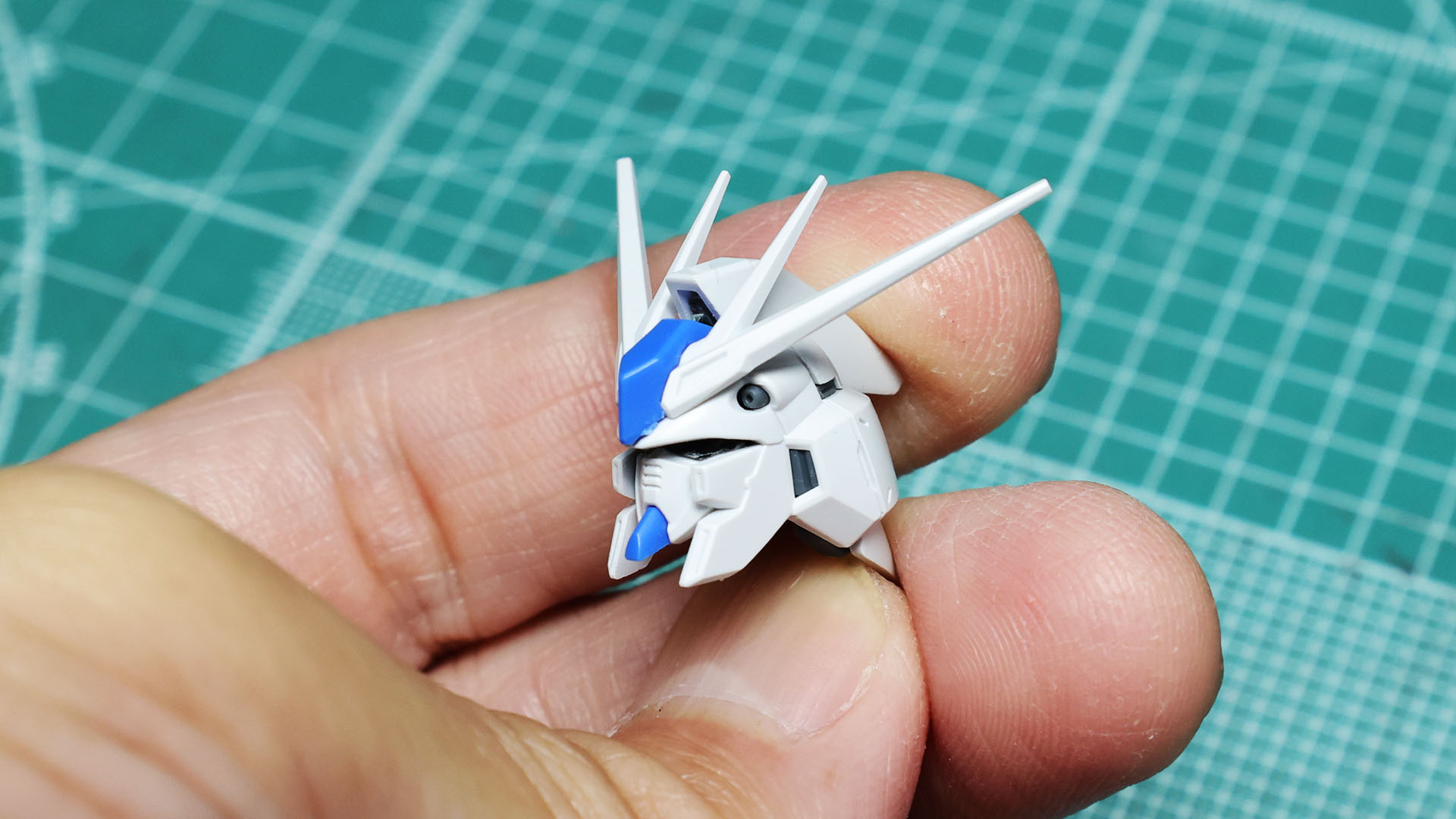 シャープで小顔な頭部が完成