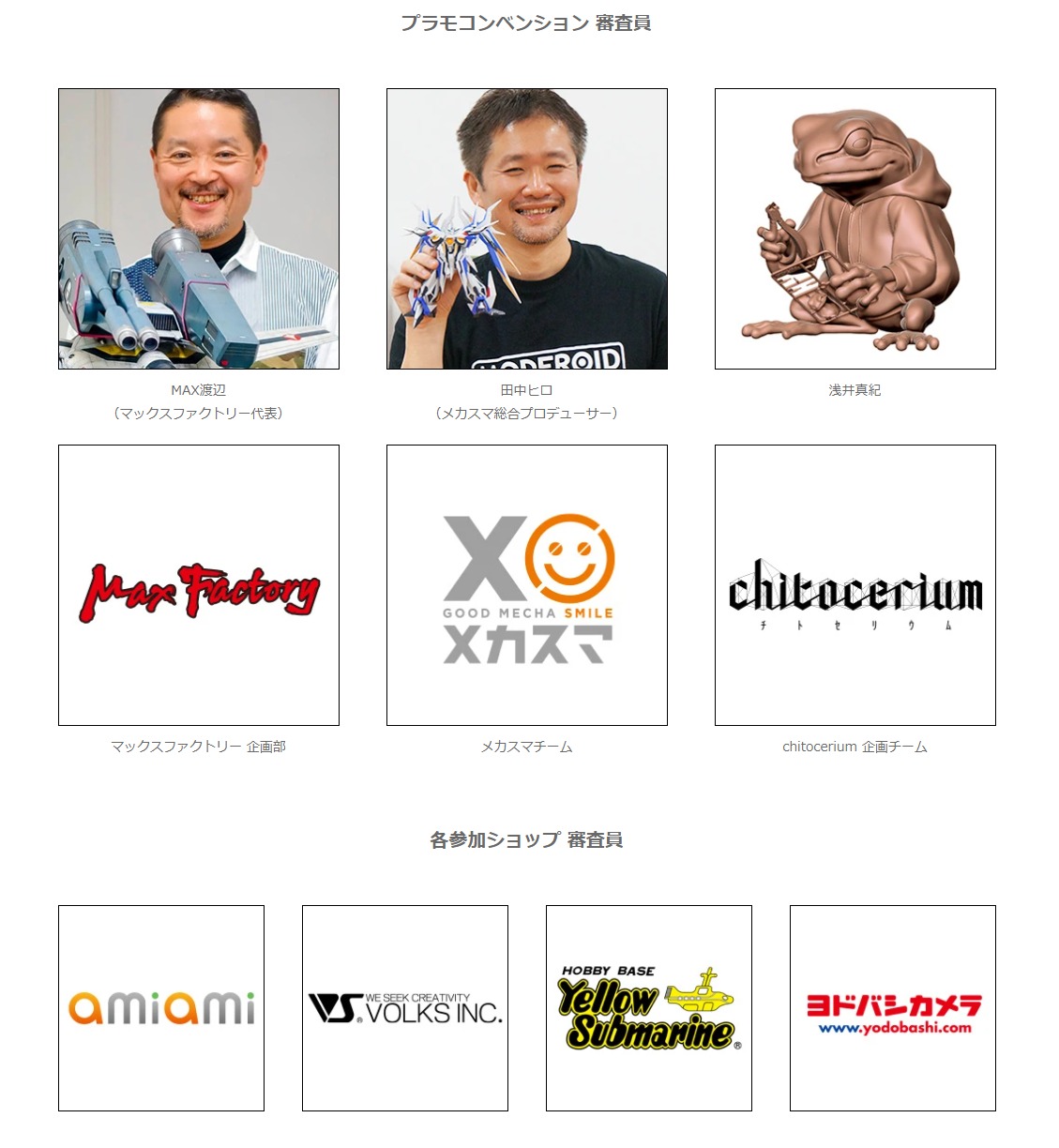 「合同プラモコンベンション」審査員