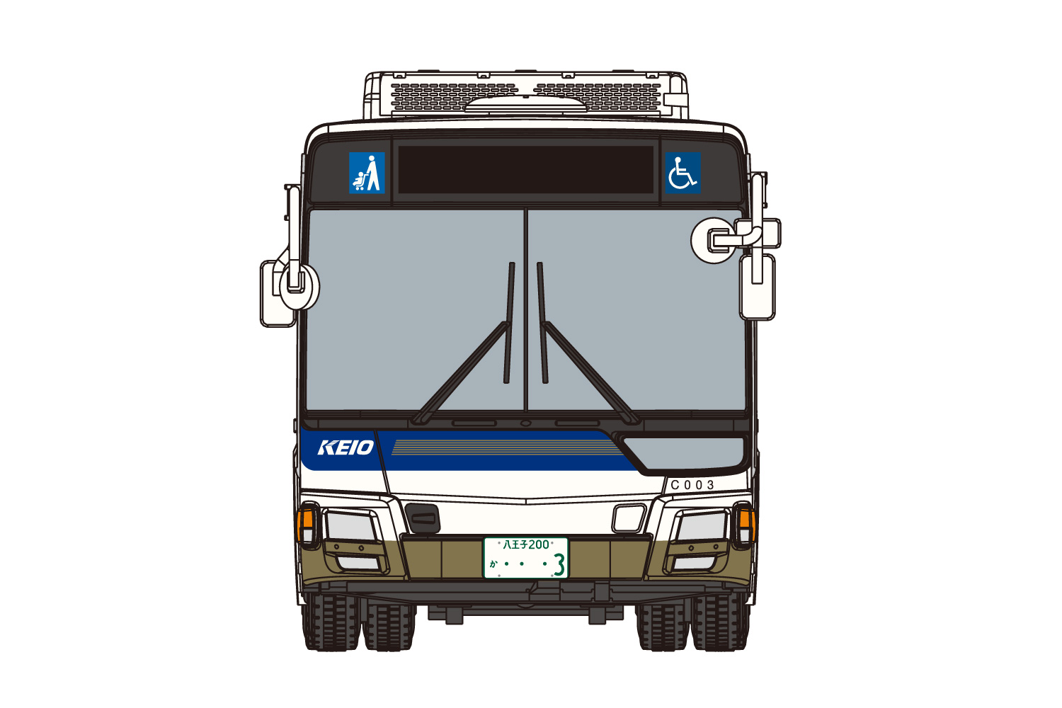 No.10 1/80 三菱ふそう MP38エアロスター (京王電鉄バス) 価格：3,740円（税込）