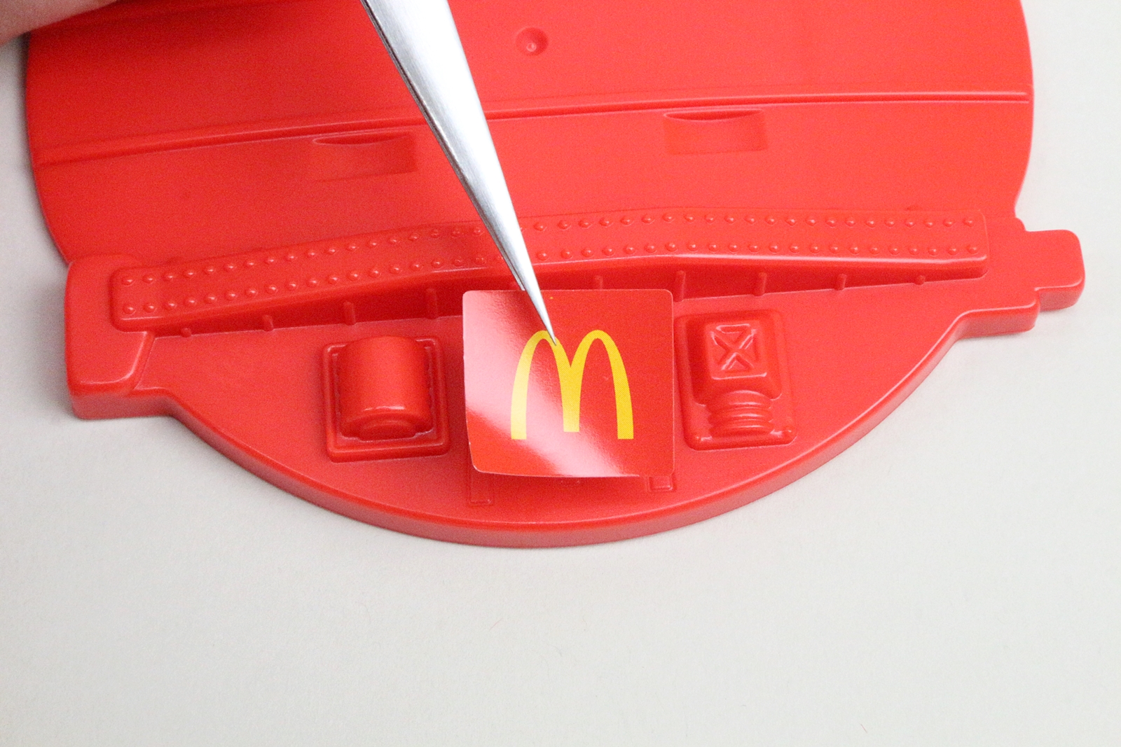 転車台にもシールを貼るところがある