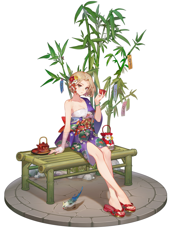 今回、フィギュア製作を依頼した元となるイラスト。メーガンの新スキン(衣装)の「浴衣(名称仮)」。12月に実装予定とのこと