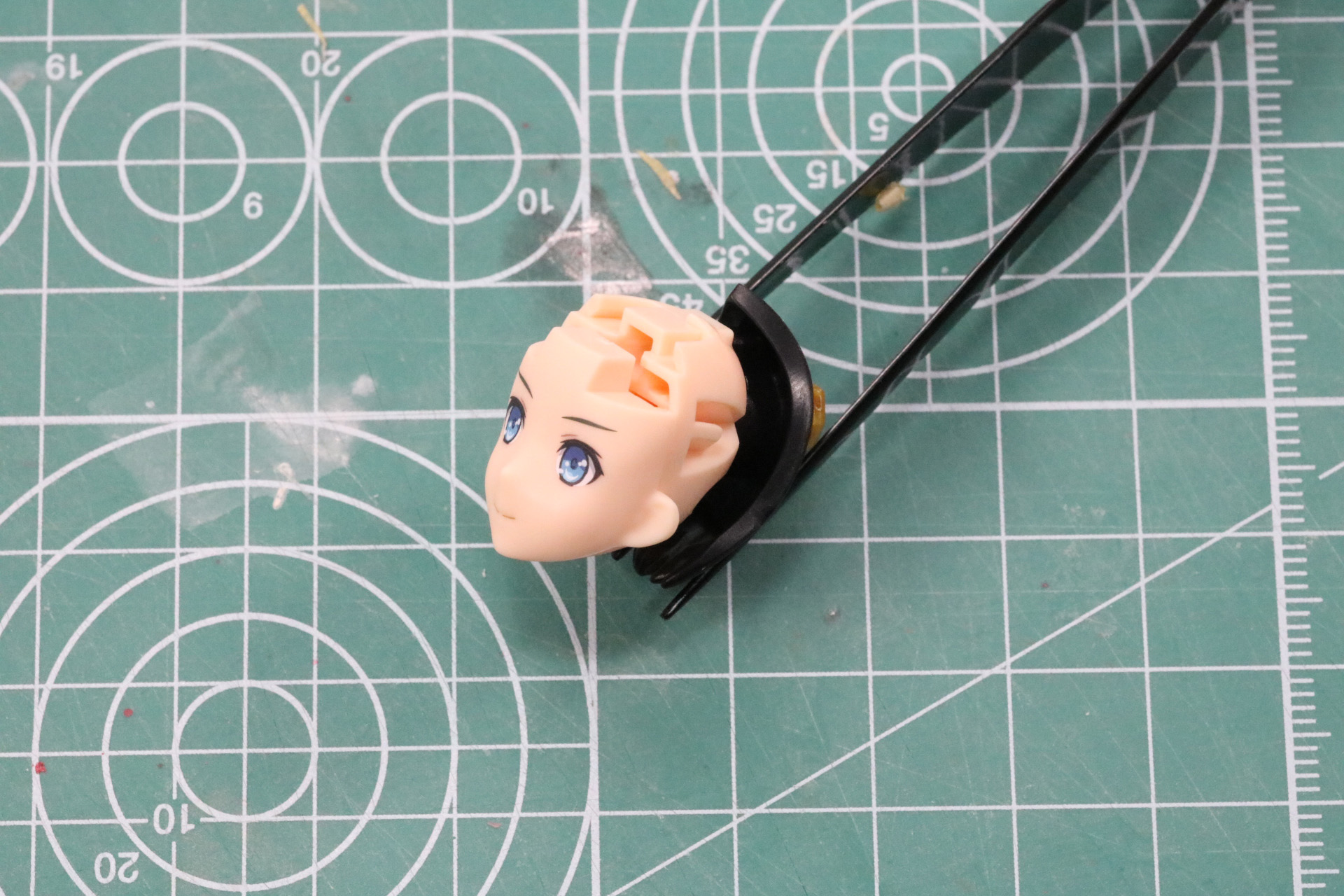 後ろ髪を取り付ける