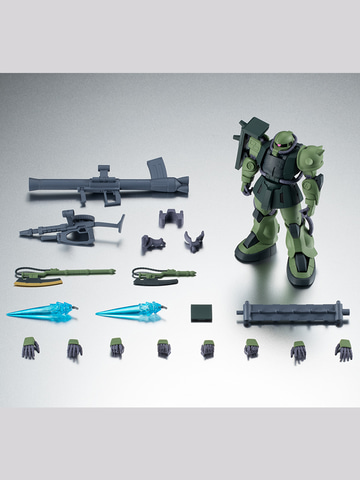 多彩な武装がセットになった「ROBOT魂 陸戦型ザクII JC型 ver