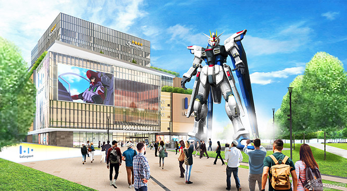 初の海外進出を果たしたガンダム立像