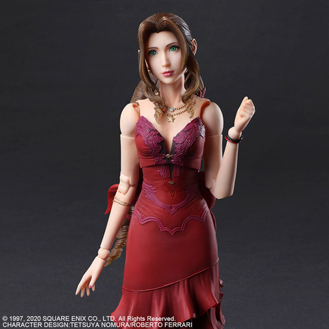FF7R」の華やかな赤いドレスを身に纏った「エアリス」がPLAY