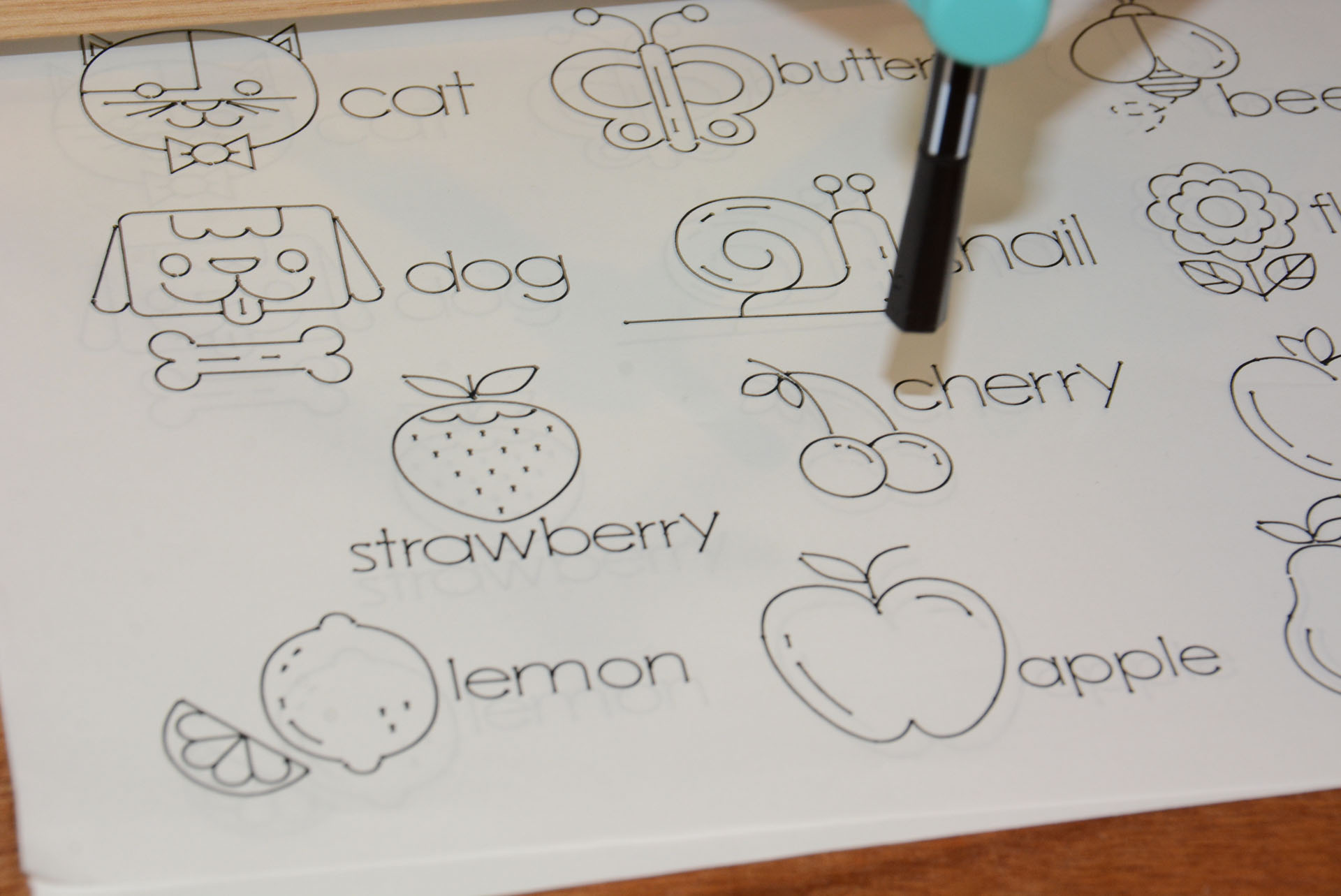 様々な絵を描いたり、アルファベットが書ける