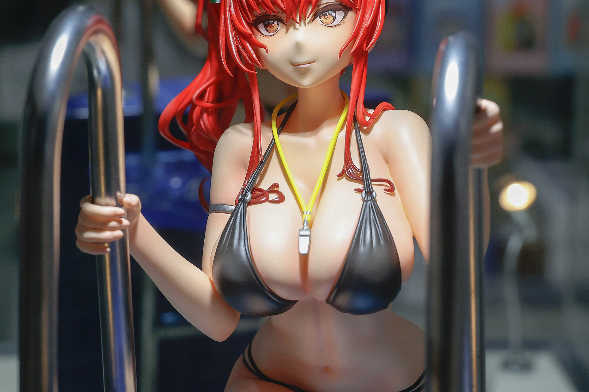 水着のシワや肌の質感などもよく出ている。髪が水着に挟まっている感じもリアルだ。