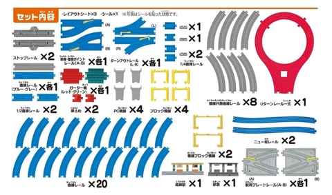 プラレール 20のレイアウトでかっこよく走らせよう!DXレールキット」12