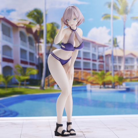 お腹の肉感表現が見どころ！ 「SSSS.DYNAZENON」より水着姿の南夢芽が