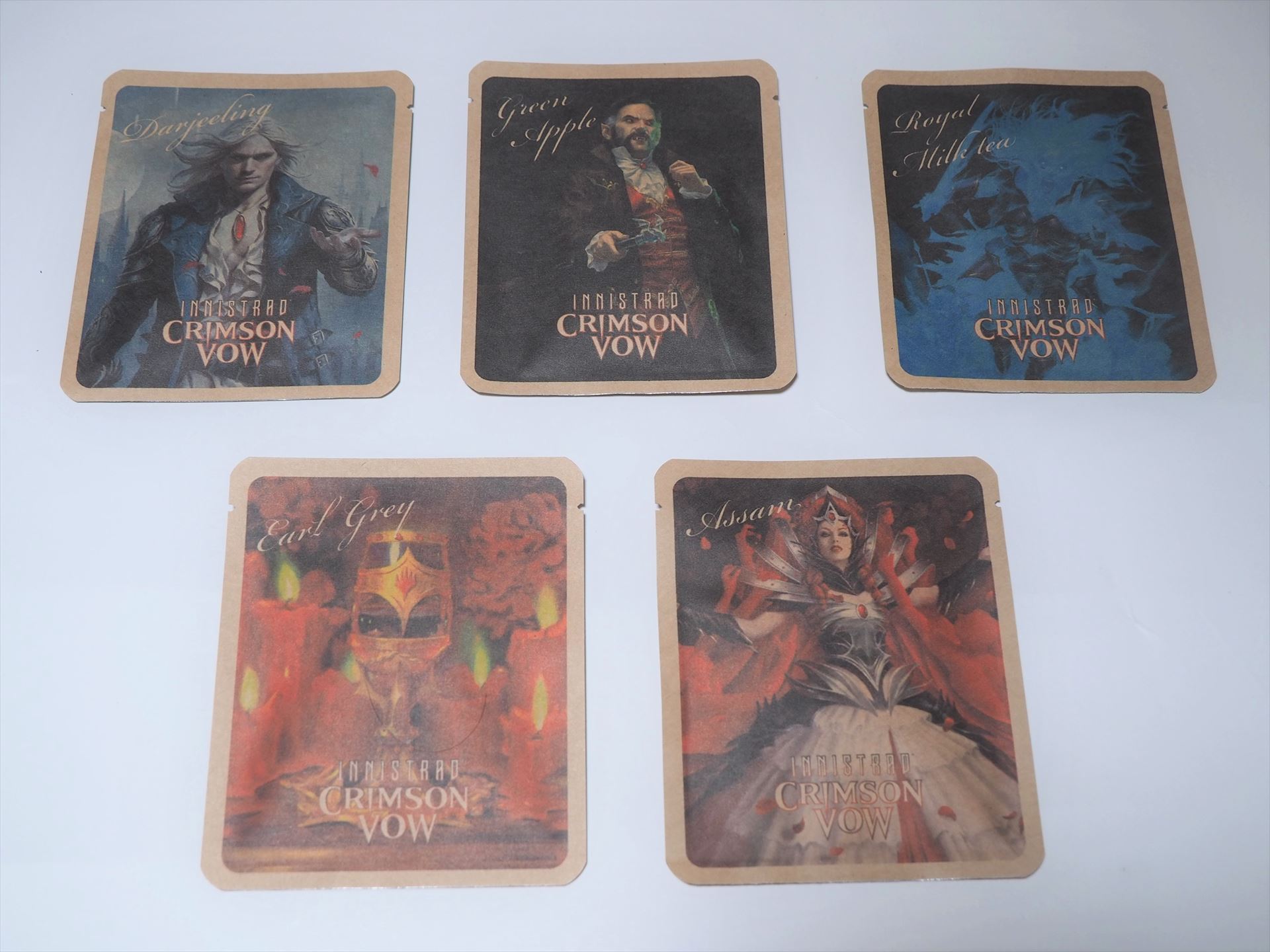 缶の中には5つのティーバッグが入っていた