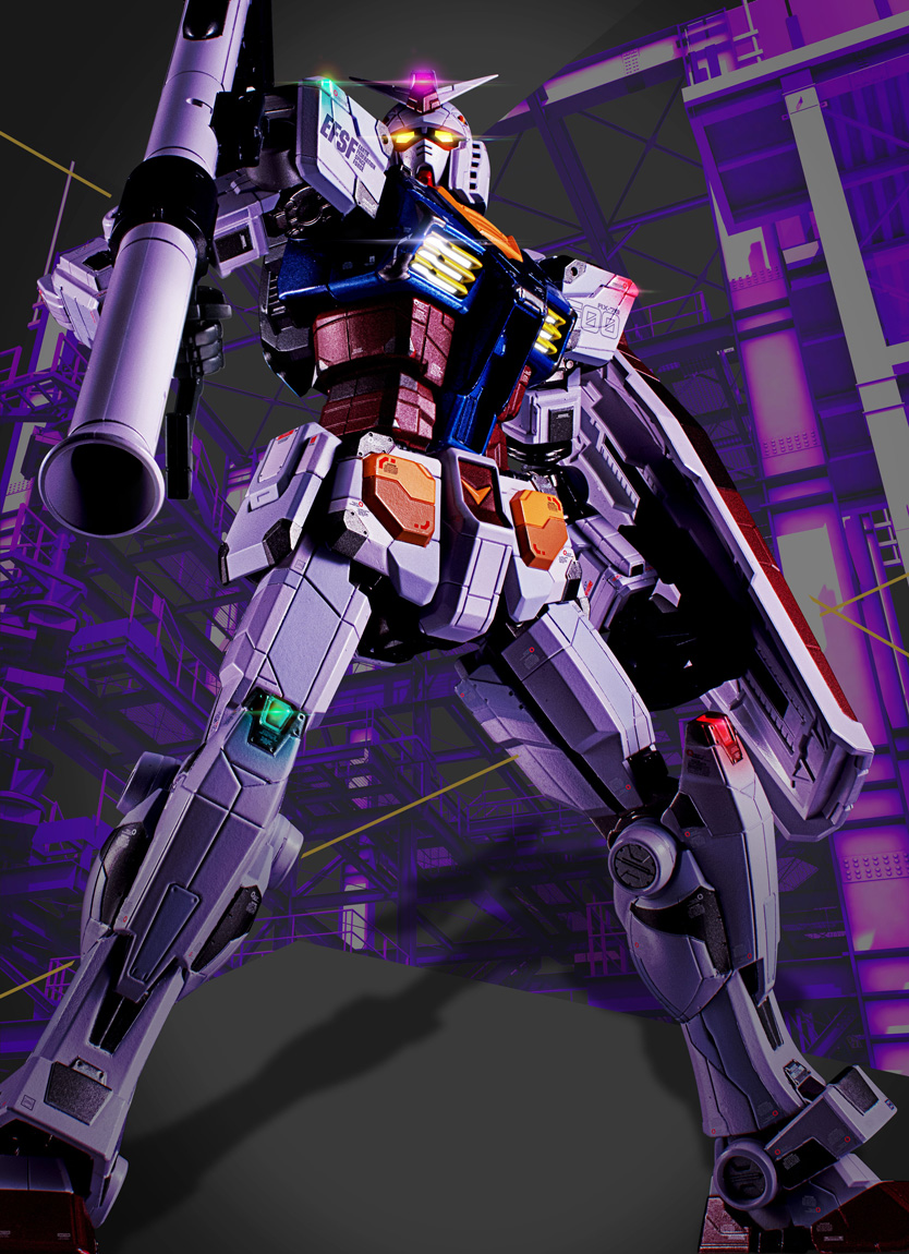 写真は「超合金×GUNDAM FACTORY YOKOHAMA RX-78F00 GUNDAM ‐Night illuminated ver.-」