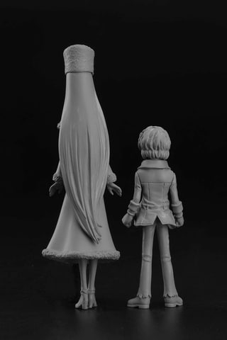 劇場版「銀河鉄道999」より、レジンキット「メーテル & 鉄郎」2人が