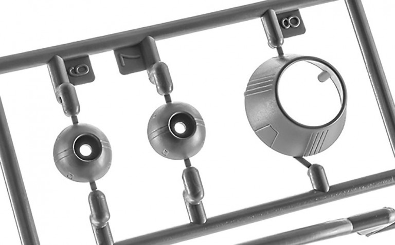 レーザー対地機銃基部、メインカメラカバー（パーツカラー：ホワイト）