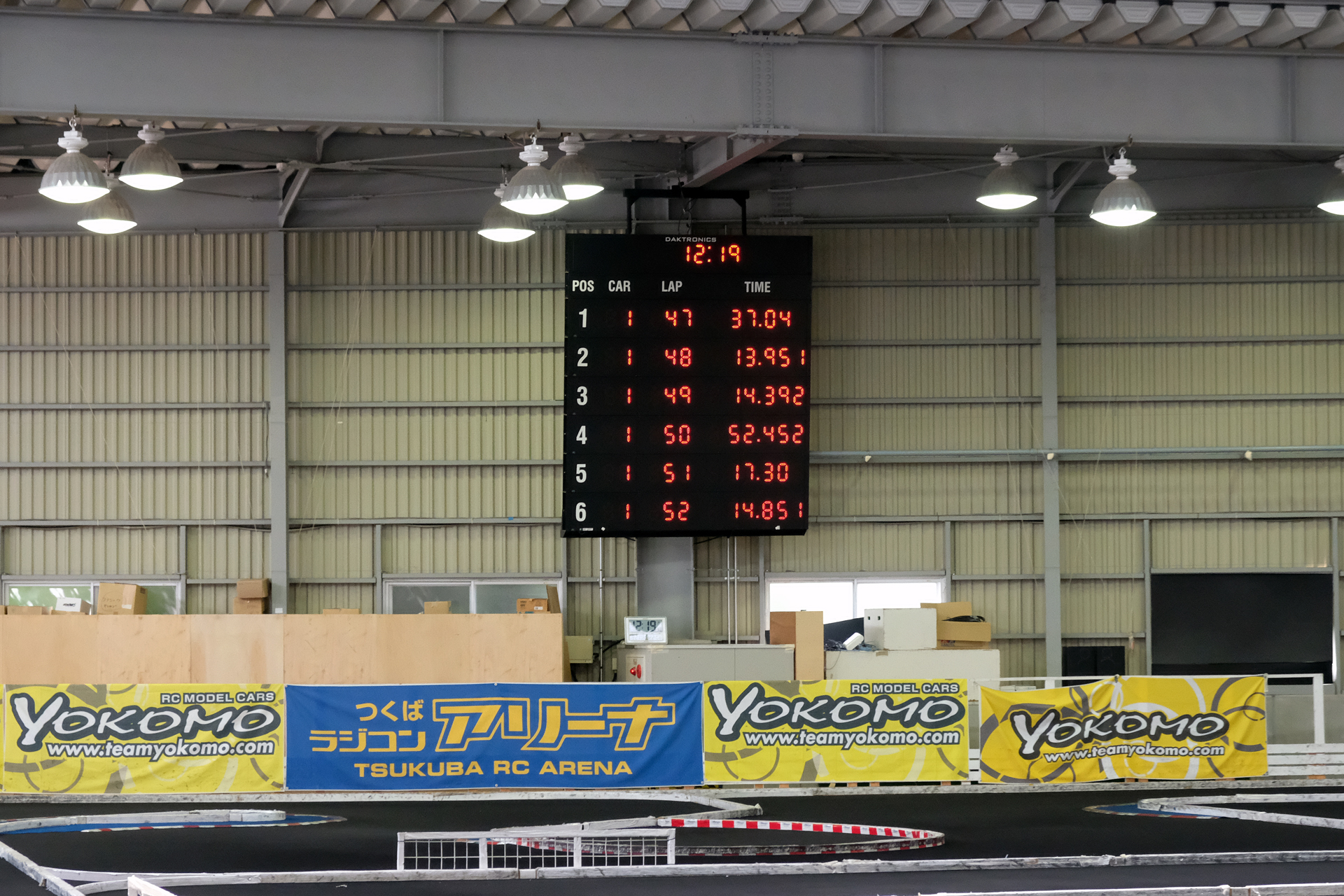 グランプリコースの電光掲示板