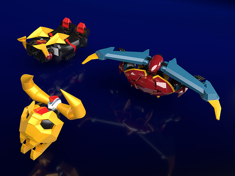 「MODEROID バルキング」「MODEROID ライキング」（別売）と組み合わせてガイキング・ザ・グレート状態へ