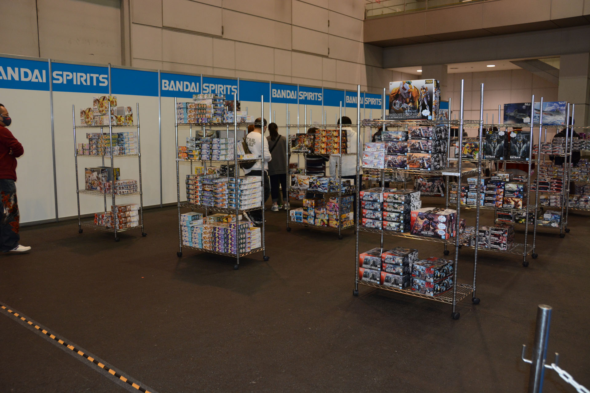 BANDAI SPIRITSも販売と展示が中心だが、「ECOプラ」の組み立て教室も実施していた