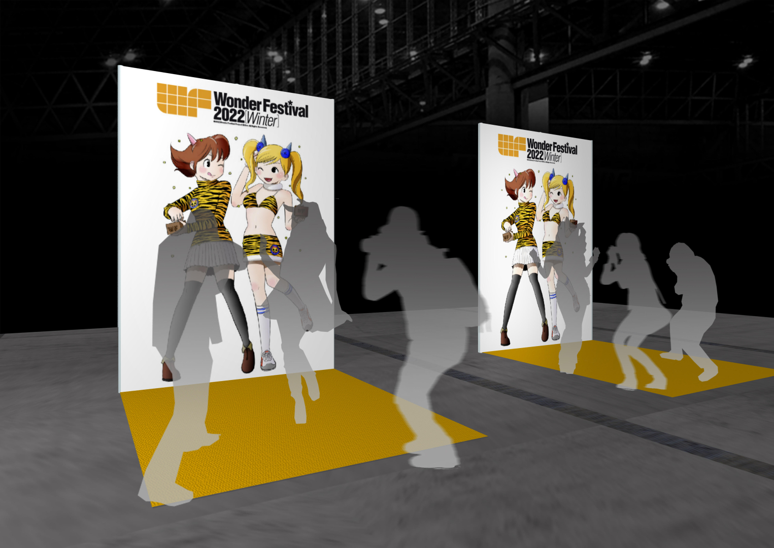 コスプレエリアには背景パネルエリアを新設