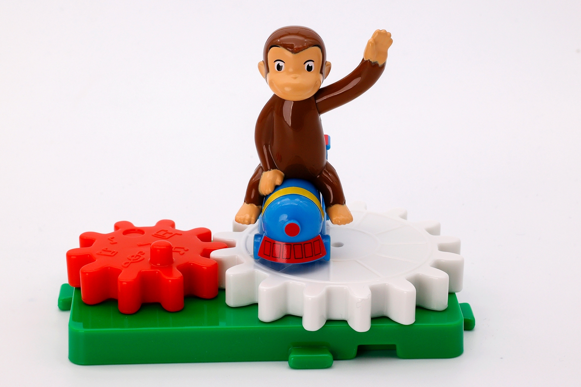 こちらが組み立てたところ。大きさの違う歯車が2枚という、比較的シンプルなおもちゃだ