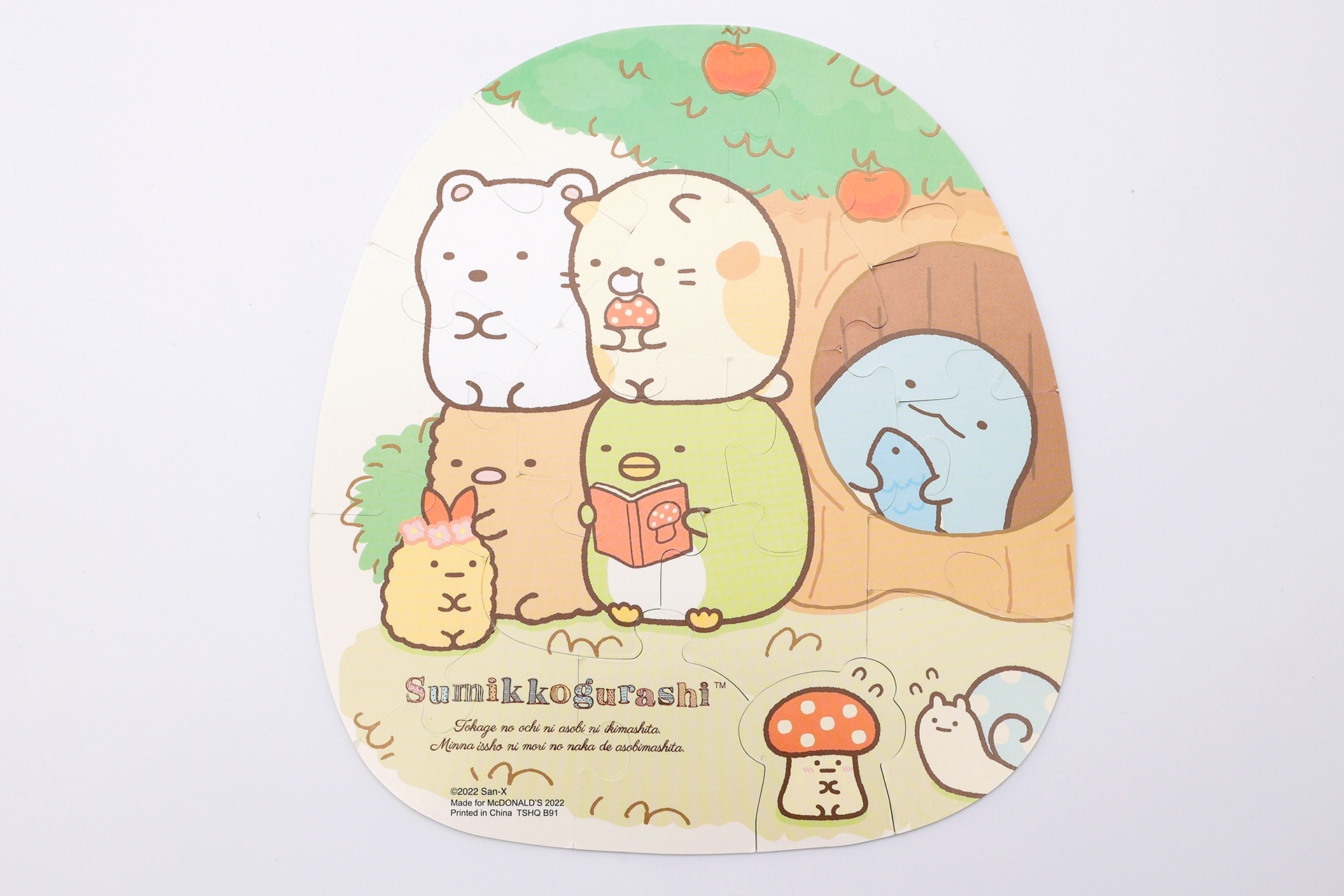 箱に描かれているイラストと同じものが再現できる。キーとなる特殊な形をしたピースはキノコだ