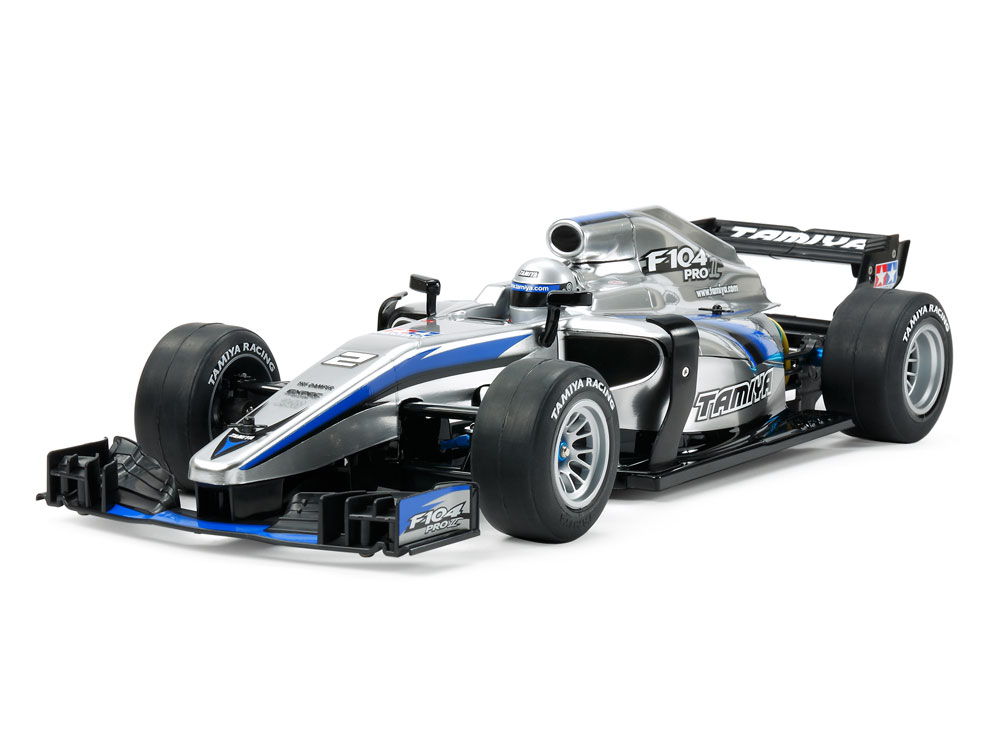 電動RCカーシリーズ No.652　「1/10RC F104 PROII （タイプ2017ボディ付）」価格：23,980円（税込）。F1クラスの代表マシン。ダイレクトドライブ2WDのシャープな走りをさらに磨いたF104 PROIIシャーシ