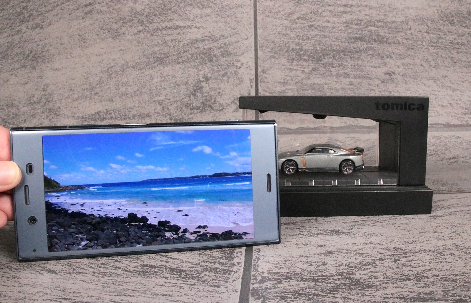 スマートフォン内蔵のフォトを背景にしてみた