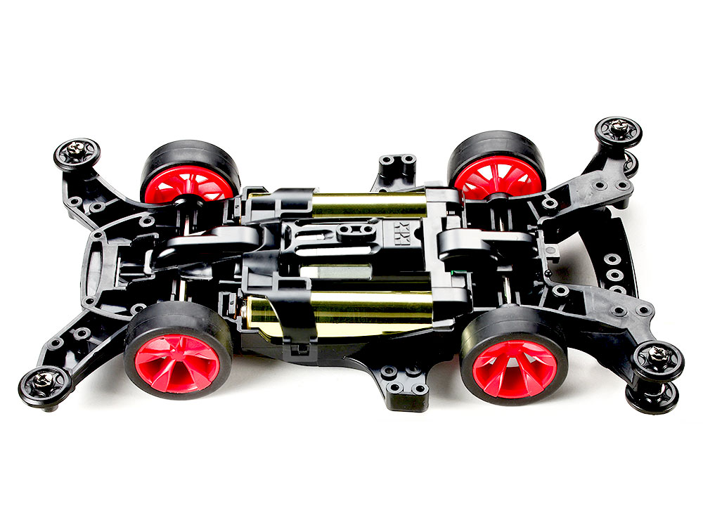 組み立て簡単でメンテナンスもしやすいMAシャーシは、ポリカABS樹脂製の強化タイプ