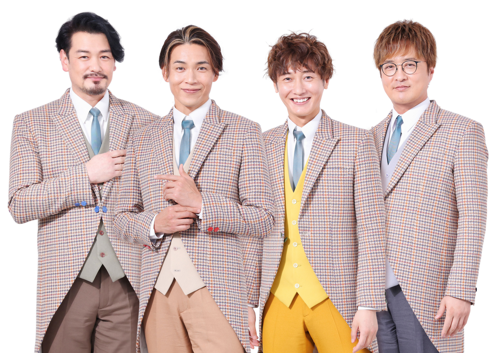 左から、小田井涼平さん、白川裕二郎さん、後上翔太さん、酒井一圭さん