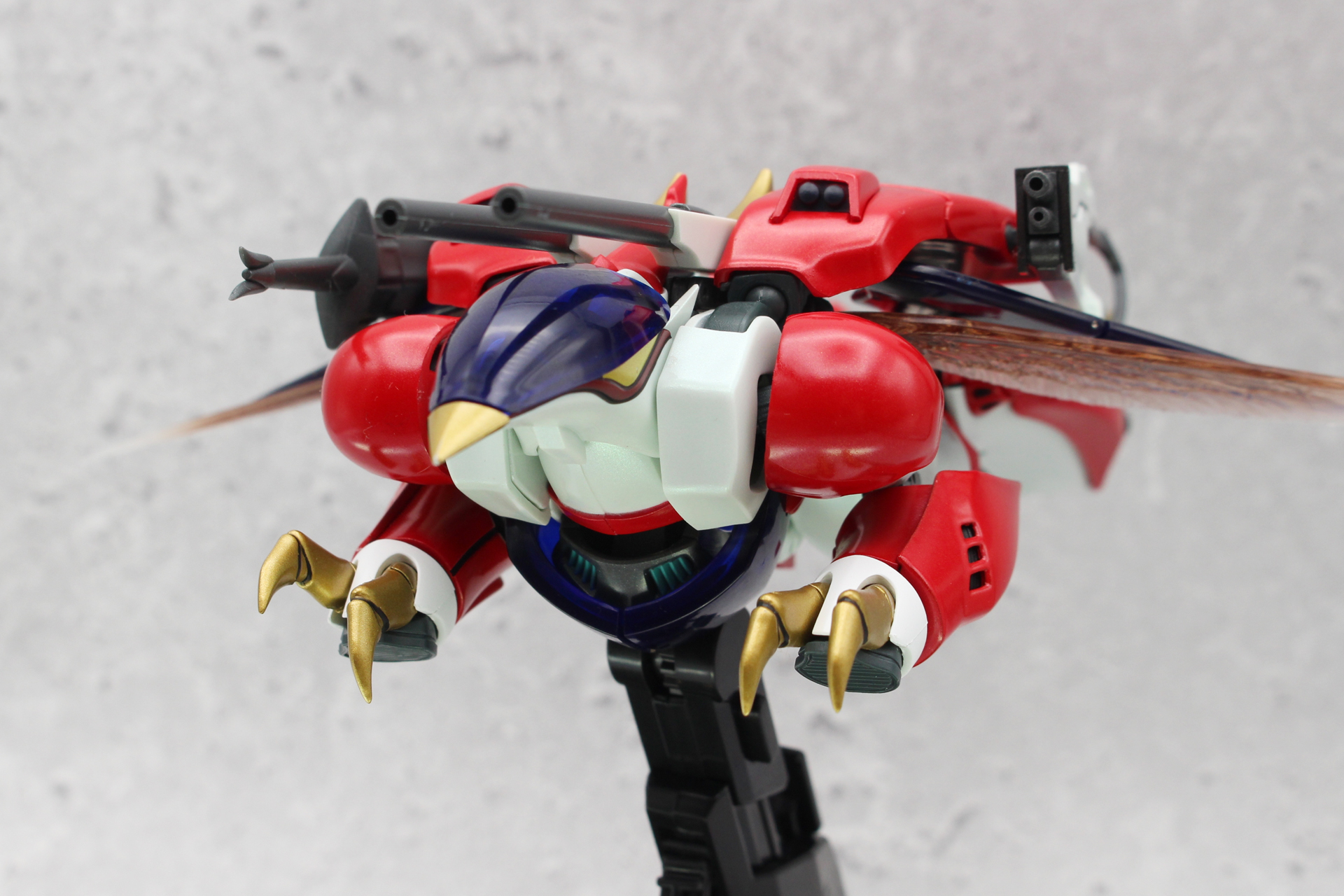 鳥の顔のような機首は、モールドと塗装で精悍に仕上がっている