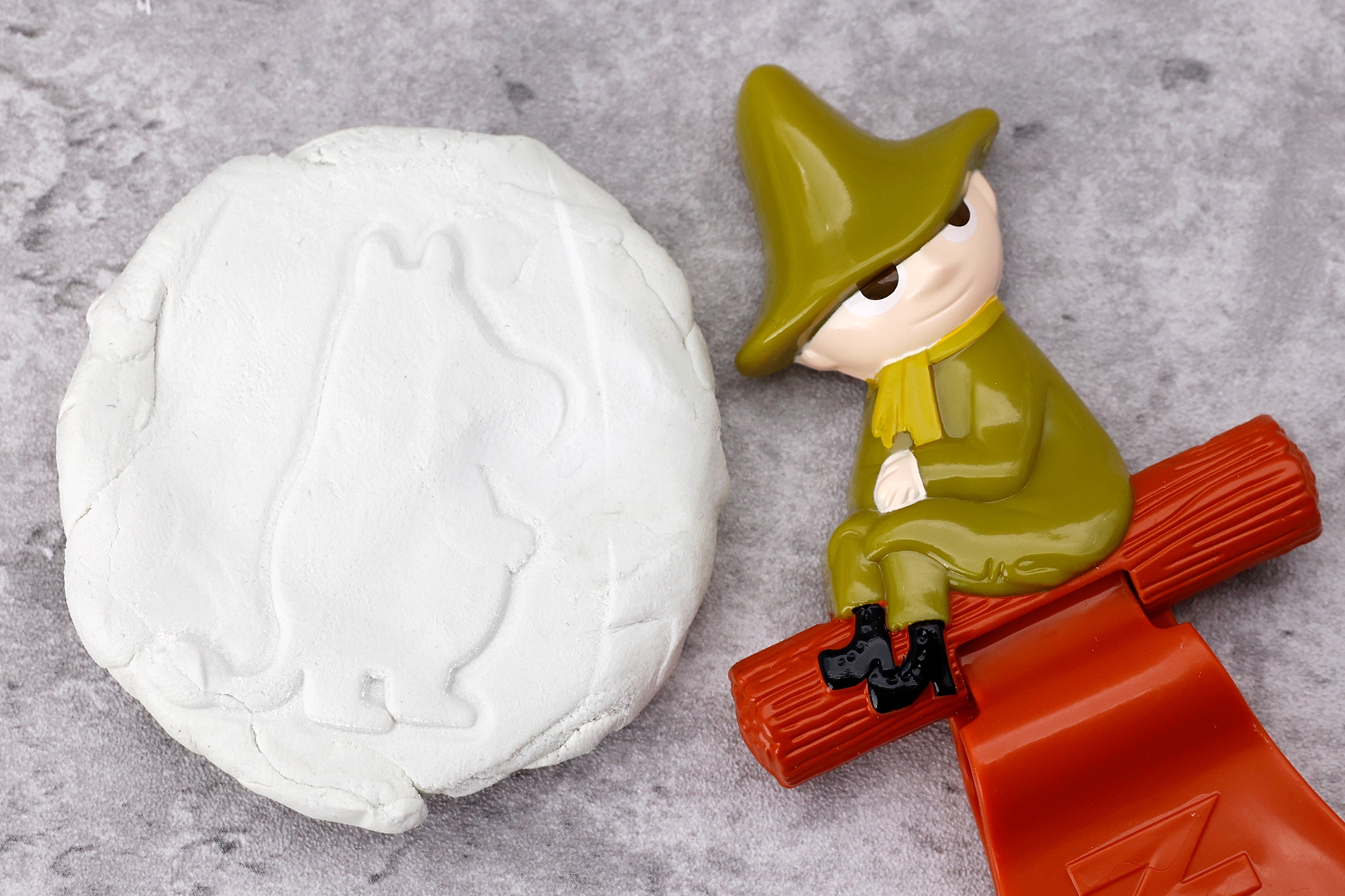 ムーミンの型を付けたところ。どことなく哀愁を感じるいいシルエットだ