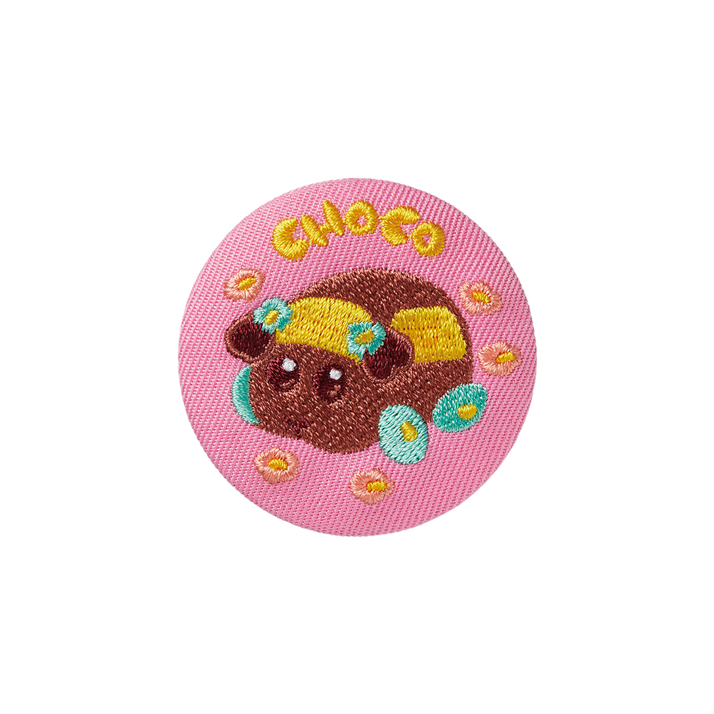 ししゅう缶バッジ（チョコ）