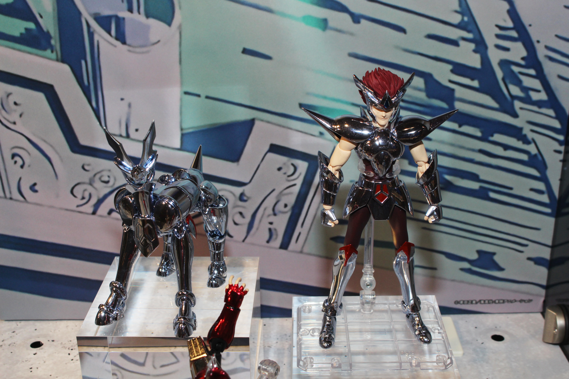 聖闘士聖衣神話で企画中の白銀聖闘士「ケンタウルスバベル」。オブジェ状態の聖衣も完成度が高い