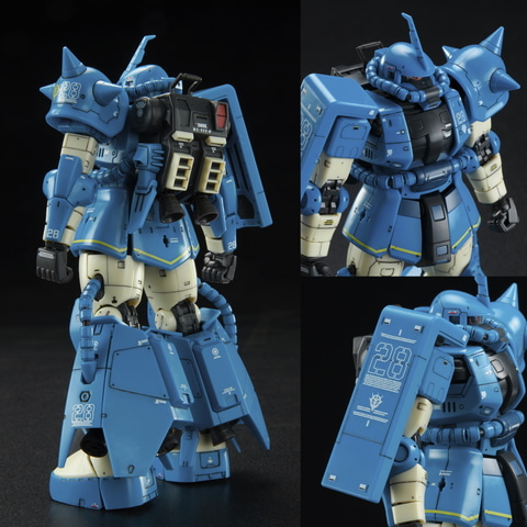 RG ガンダムver.2 ザクII 青いボディが特徴のガンプラ「RG MS-06R-2 ロバート・ギリアム