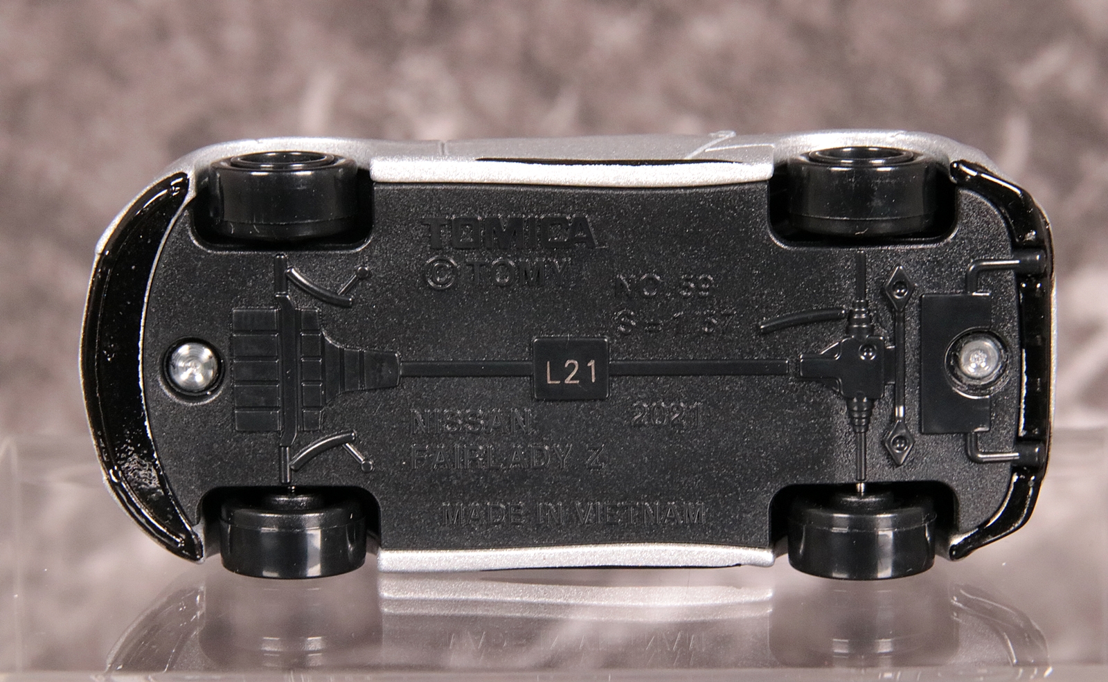 1/57スケールでの再現。シャーシ部分に違いはない