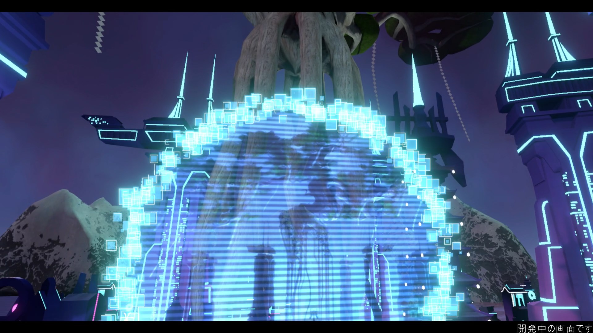 根本のポータルに突入すると、母聖樹の中に入れる