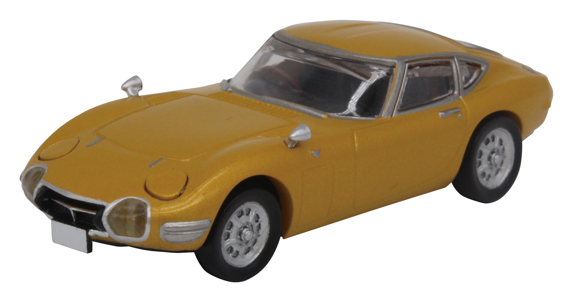 「トヨタ 2000GT」の特別カラー。濃いイエローに近いゴールドが特徴。現時点では世界に3台のみしか存在しない幻のカラーリングとなっている