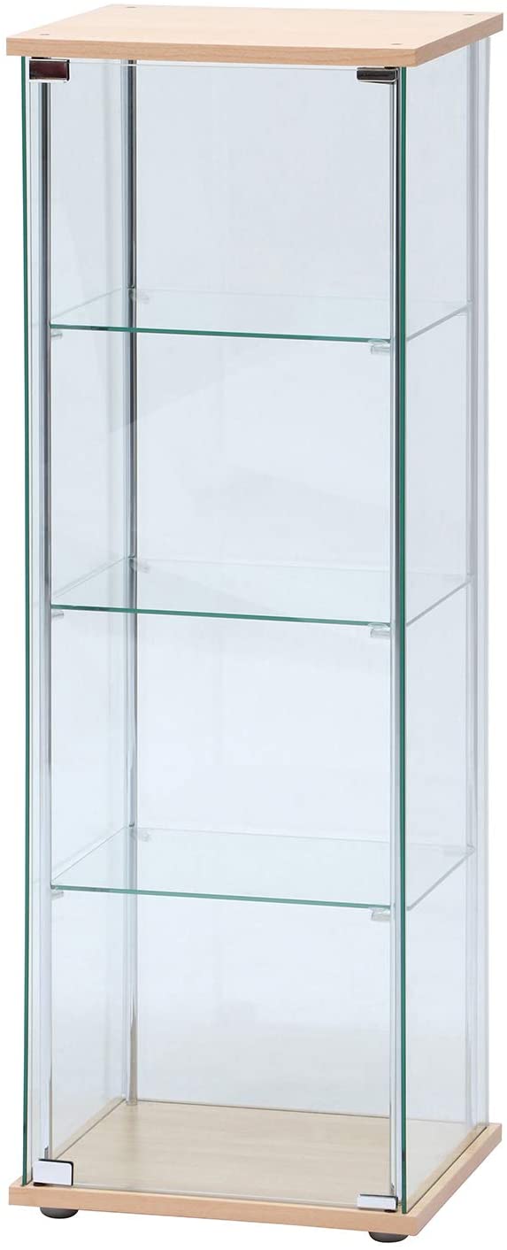 高さ120cm ナチュラル 全面ガラス ロータイプ