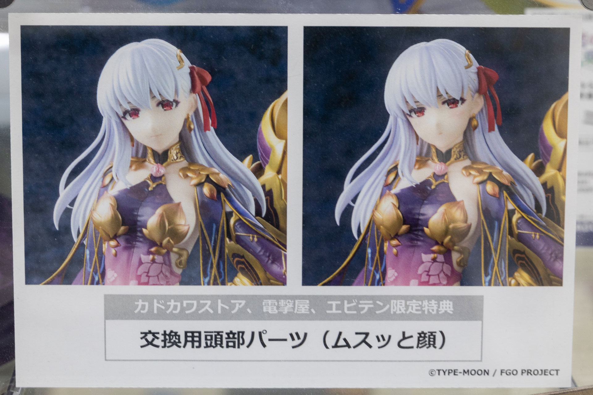 左がデフォルトで付属しているもので、右が一部ショップ限定特典の交換用頭部パーツだ。