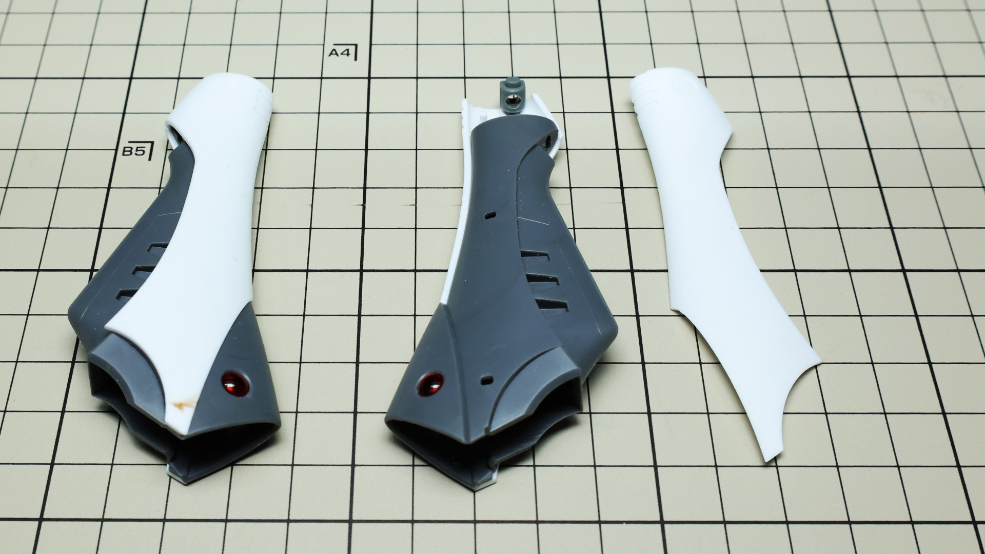 白い外装をかぶせて