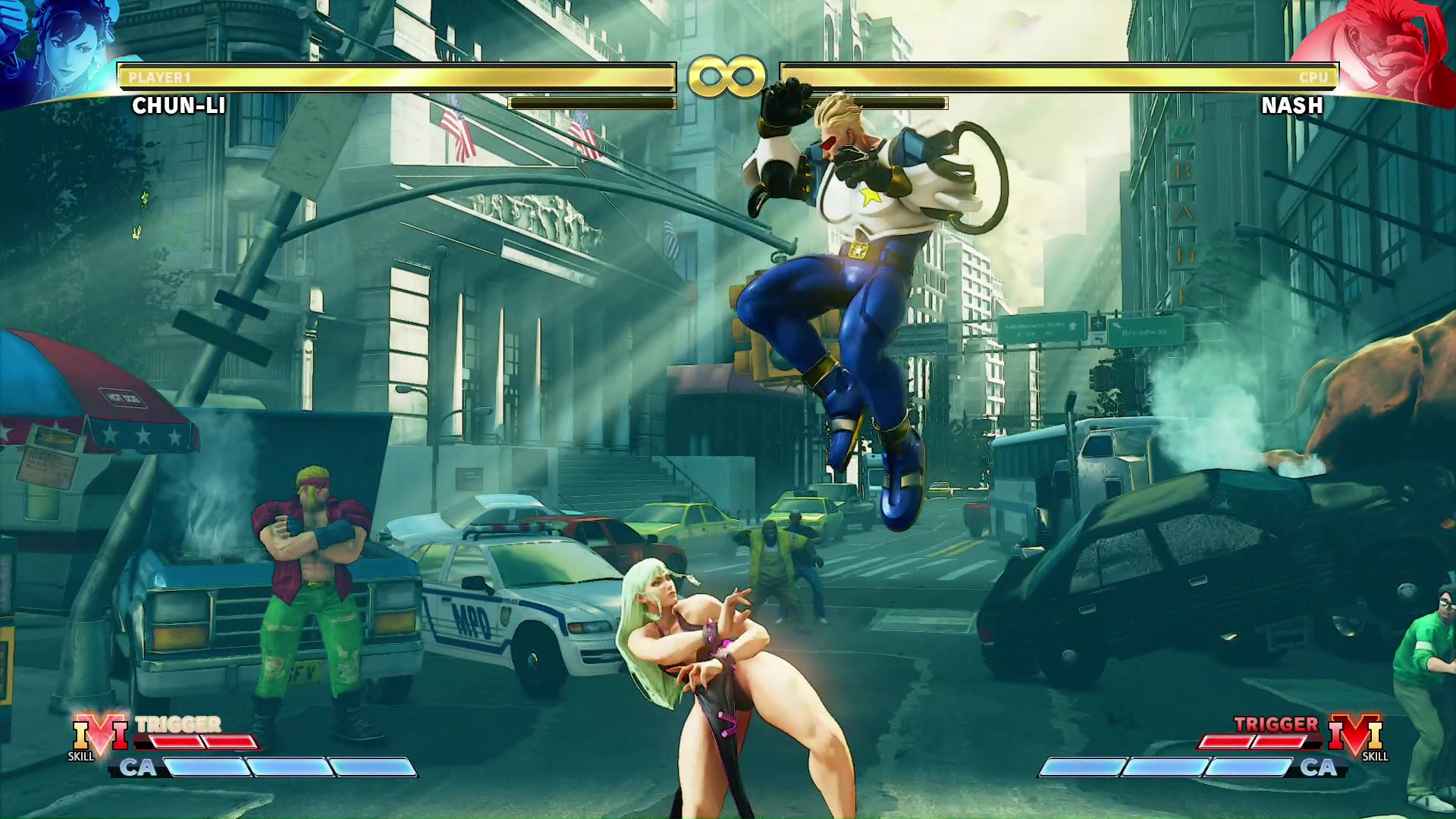 スタンドを使って相手を空中で固定