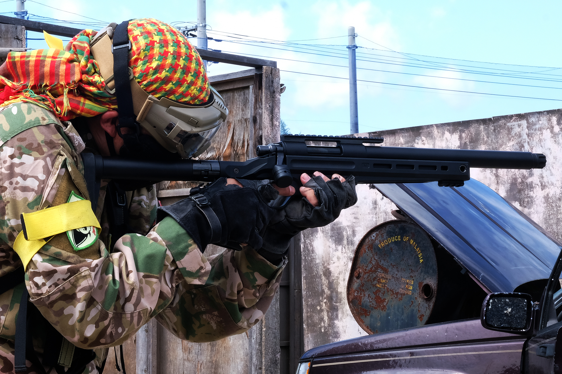 サバイバルゲーム場の筆者