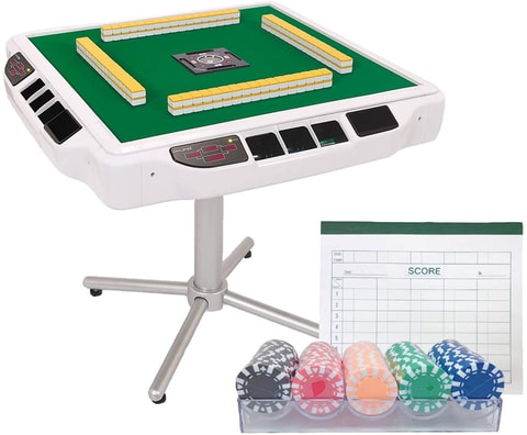 全自動麻雀卓 点数表示 AMOS JP-EX 座卓兼用タイプ ポーカーチップ+記録帳セット（30mm）