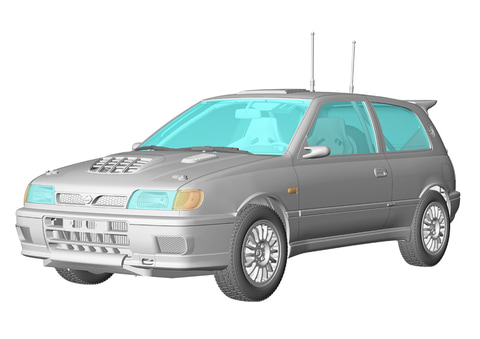 CM'S 日産　パルサー　GT-R 1991 アクロポリスラリー 1/64 1/64 Nissan Pulsar GTI-R WRC 1991 Acropolis rally by CM's