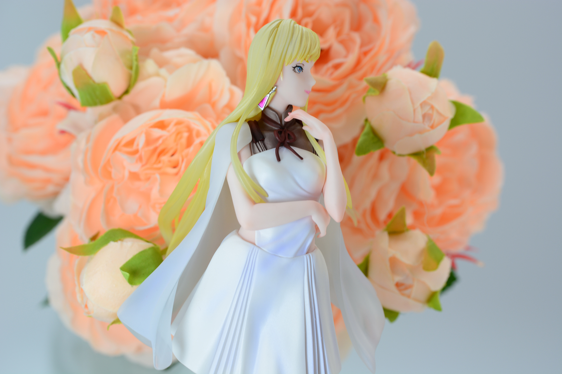 カーネーションをバックに一気に華やかな雰囲気に