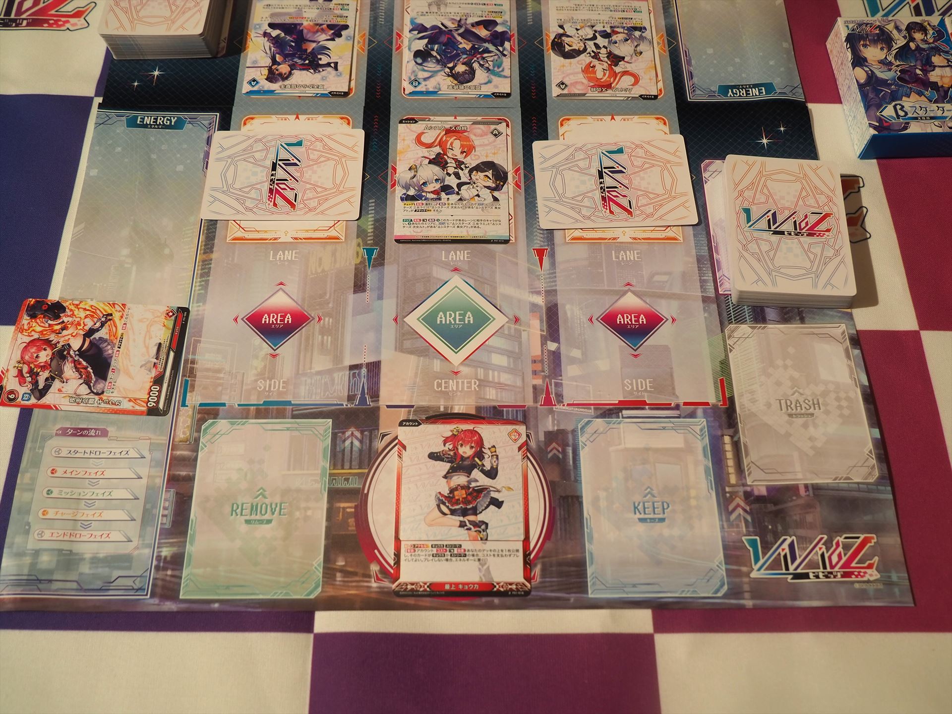 最上 キョウカ側の盤面。時間の都合もあり、最初からプレイするのではなく、途中の盤面からのプレイを体験できた