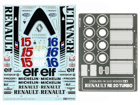 ルノーRE-20ターボを1/12スケールで再現したプラモデルがタミヤより5月