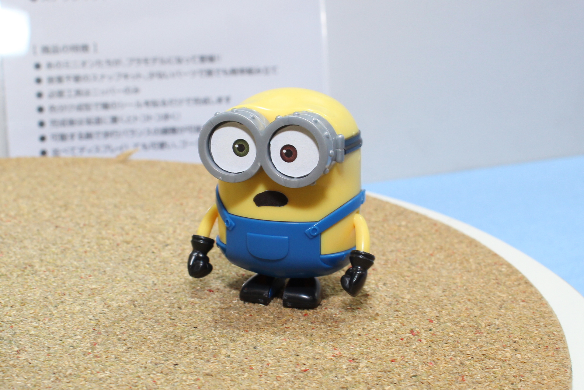 トレードマークであるゴーグルやオーバーオールもちゃんと色分けされて完成する。表情はそれぞれに複数のパターンを用意