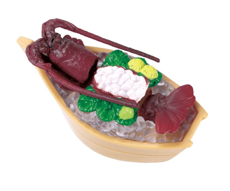 動くエビの舟盛り