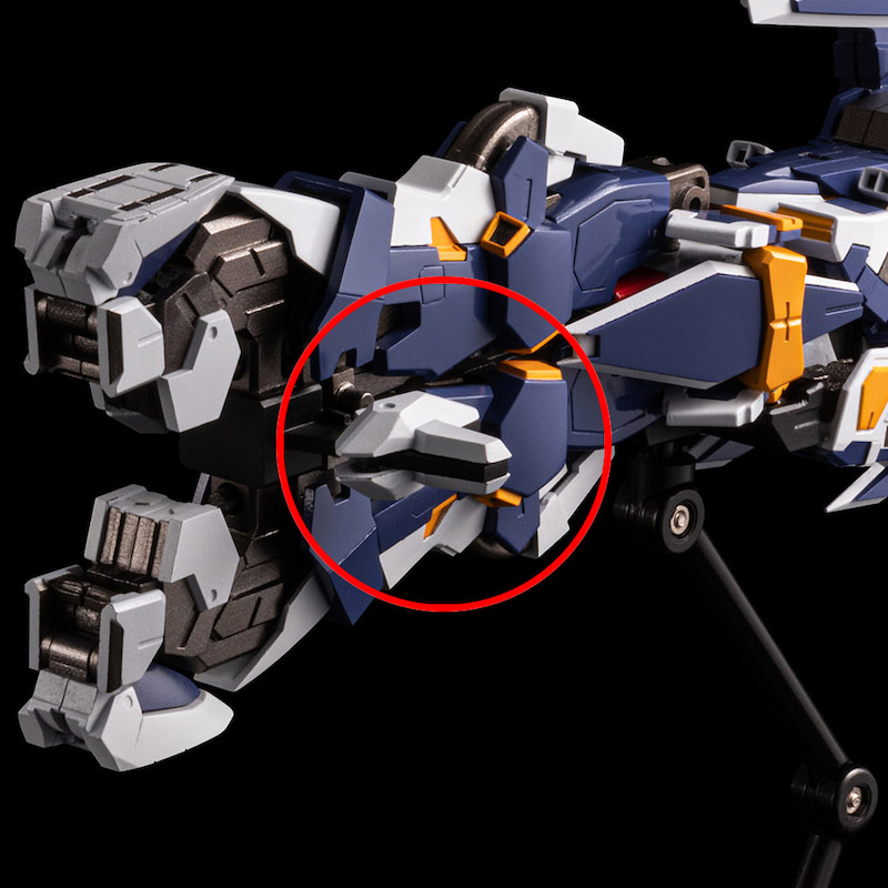 HTBキャノンの先端部になる「ハイ・ツインランチャー」を固定するためのパーツ