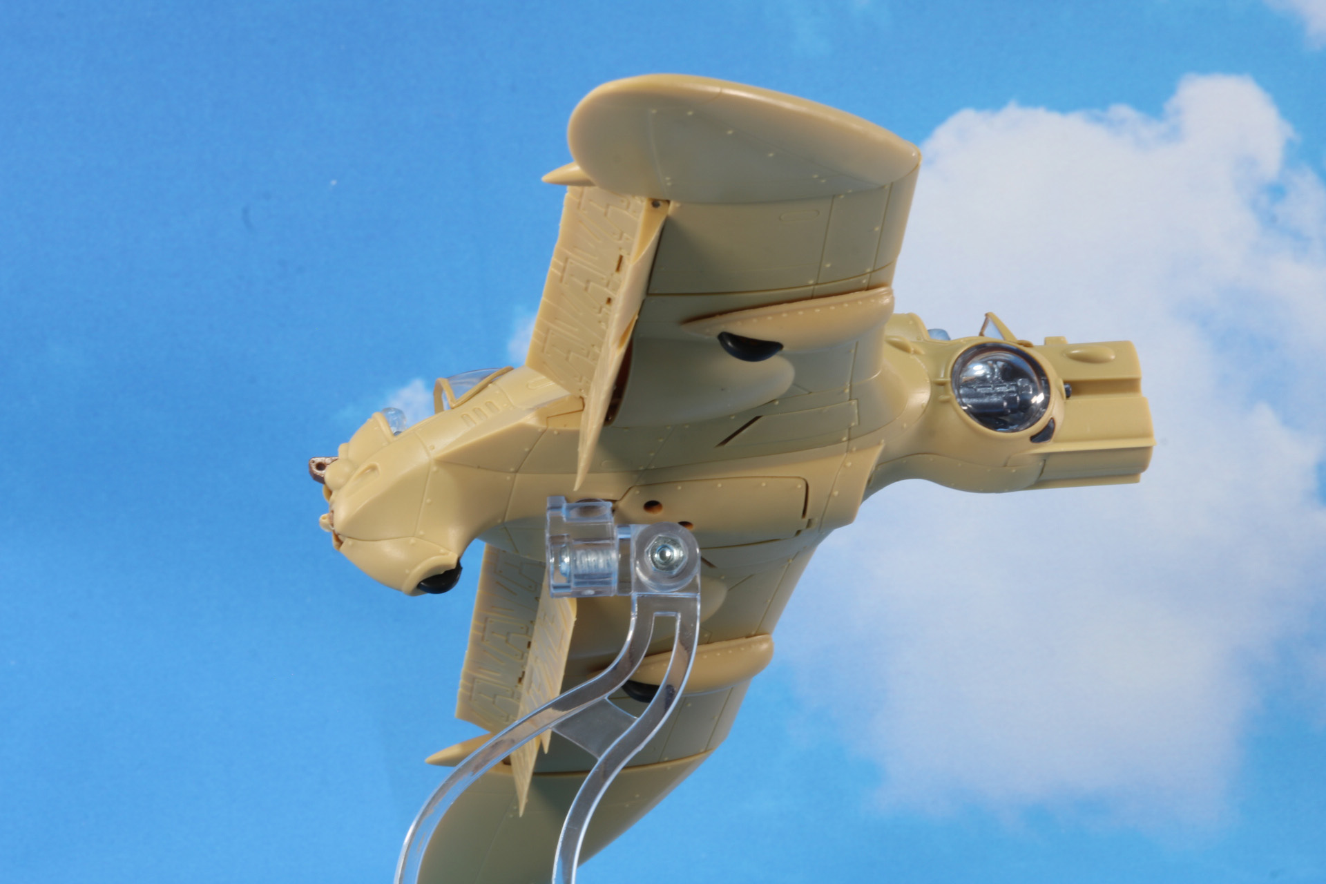 フラップを展開して減速