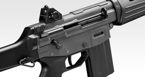 陸自第1空挺団採用の「89式5.56mm小銃〈折曲銃床型〉」再現ガスブロ
